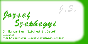 jozsef szephegyi business card