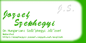 jozsef szephegyi business card